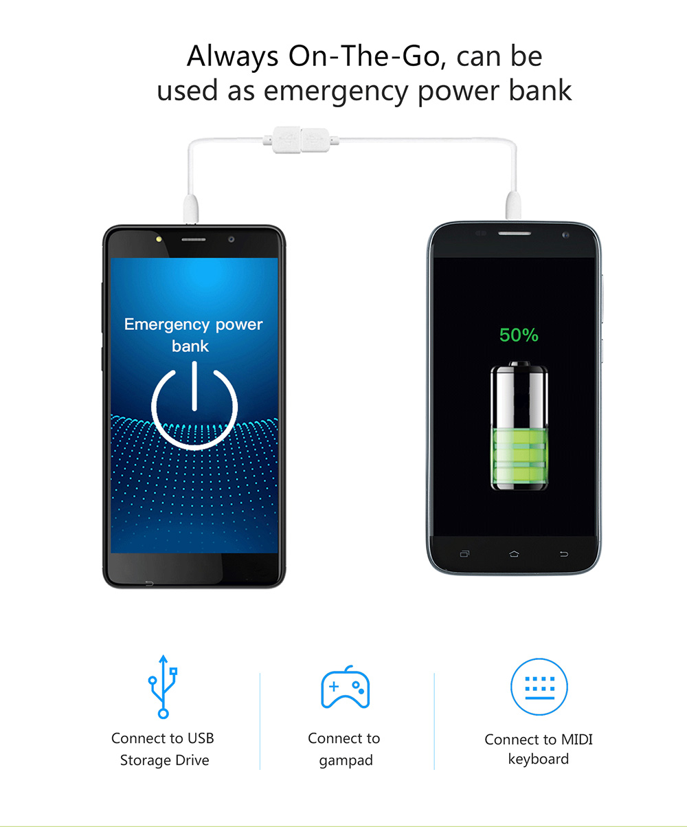 UHANS Note 4 5.5 Inch Smartphone HD Screen 3GB RAM 32GB ROM 13.0MP Cam MT6737 Quad Core Android 7.0 Touch ID 4000mAh - Gold