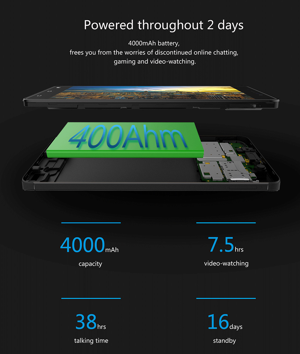 UHANS Note 4 5.5 Inch Smartphone HD Screen 3GB RAM 32GB ROM 13.0MP Cam MT6737 Quad Core Android 7.0 Touch ID 4000mAh - Gold