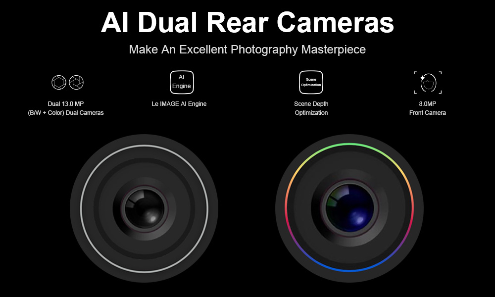 [HK Stock]LeTV LeEco Le Pro 3 AI Edition X651 13.0MP+13.0MP Dual Rear Camera 5.5 Inch 4G LTE Smartphone MT6797D Deca Core 4GB 32GB Android 6.0 Fast Charge 4000mAh - Black