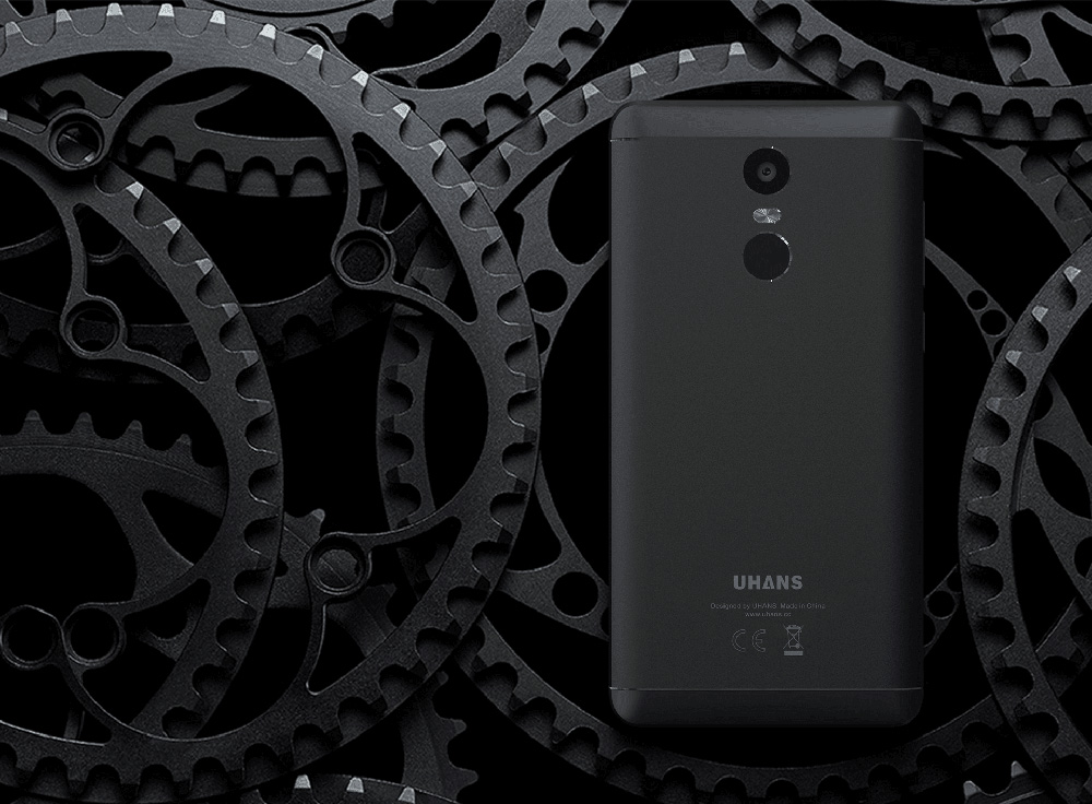 UHANS Note 4 5.5 Inch Smartphone HD Screen 3GB RAM 32GB ROM 13.0MP Cam MT6737 Quad Core Android 7.0 Touch ID 4000mAh - Gold