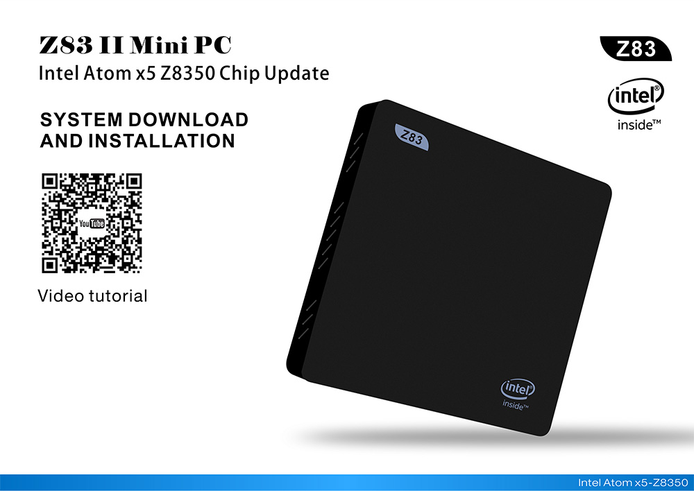 Z83II Windows 10 64Bit Intel Atom X5 Z8350 4K MINI PC 2GB/32GB 2.4G/5.8G WIFI Gigabit LAN Bluetooth HDMI USB3.0