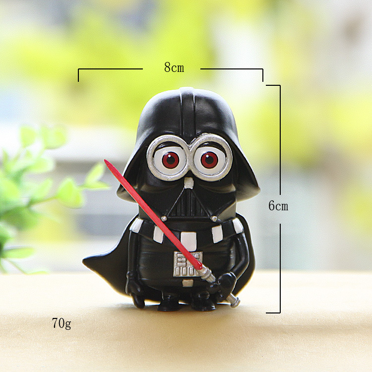 4PCS Star Wars Minions Action Figures Toys PVC Material Toys Decor