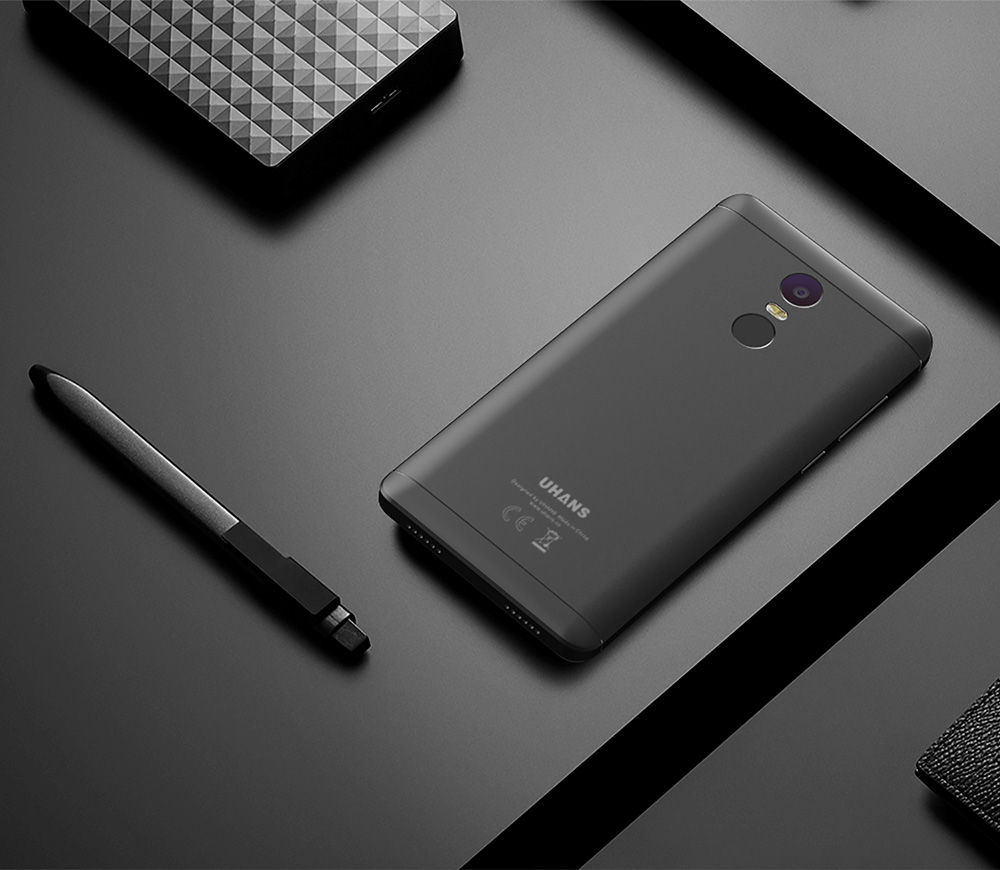 UHANS Note 4 5.5 Inch Smartphone HD Screen 3GB RAM 32GB ROM 13.0MP Cam MT6737 Quad Core Android 7.0 Touch ID 4000mAh - Gold