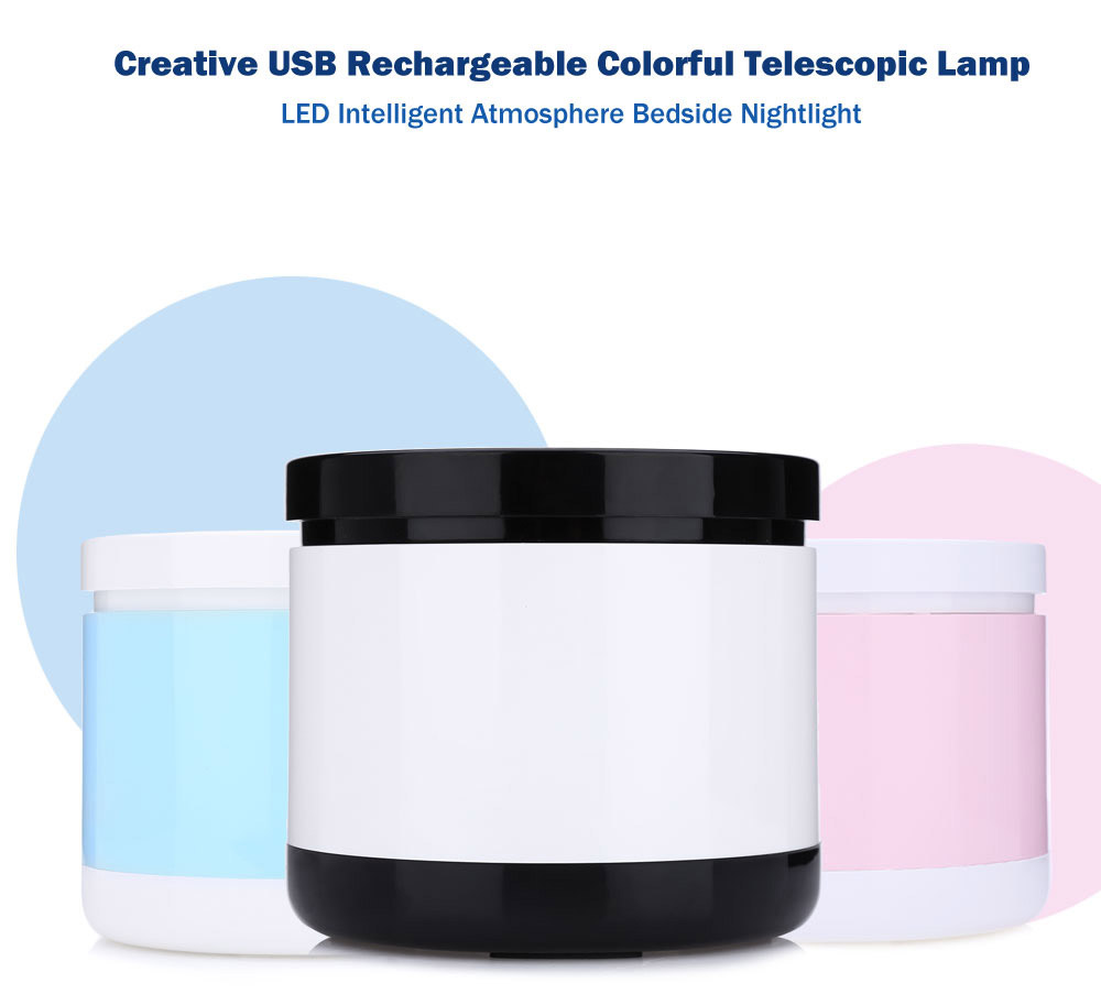 LED Night Light USB Telescopic Lamp Reading Light Decoration Light -Blue