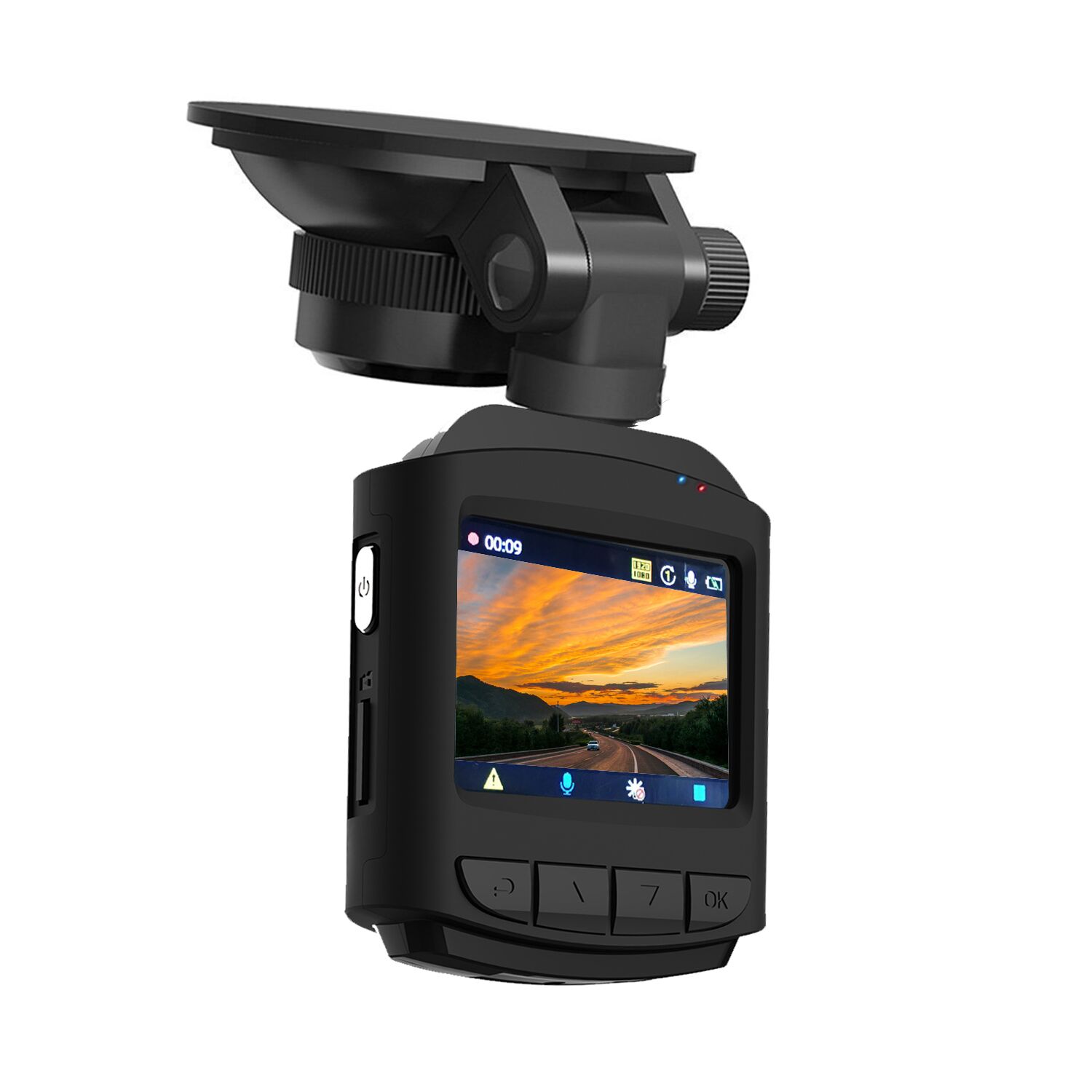 [HK Stock] Vikcam DR60 Car DVR Ambarella A12A25 Sony IMX323 2.0 Inch TFT Dashcam 177 Degree Wide View Angle G-sensor HDR Function 1920*1080 30fps - Black