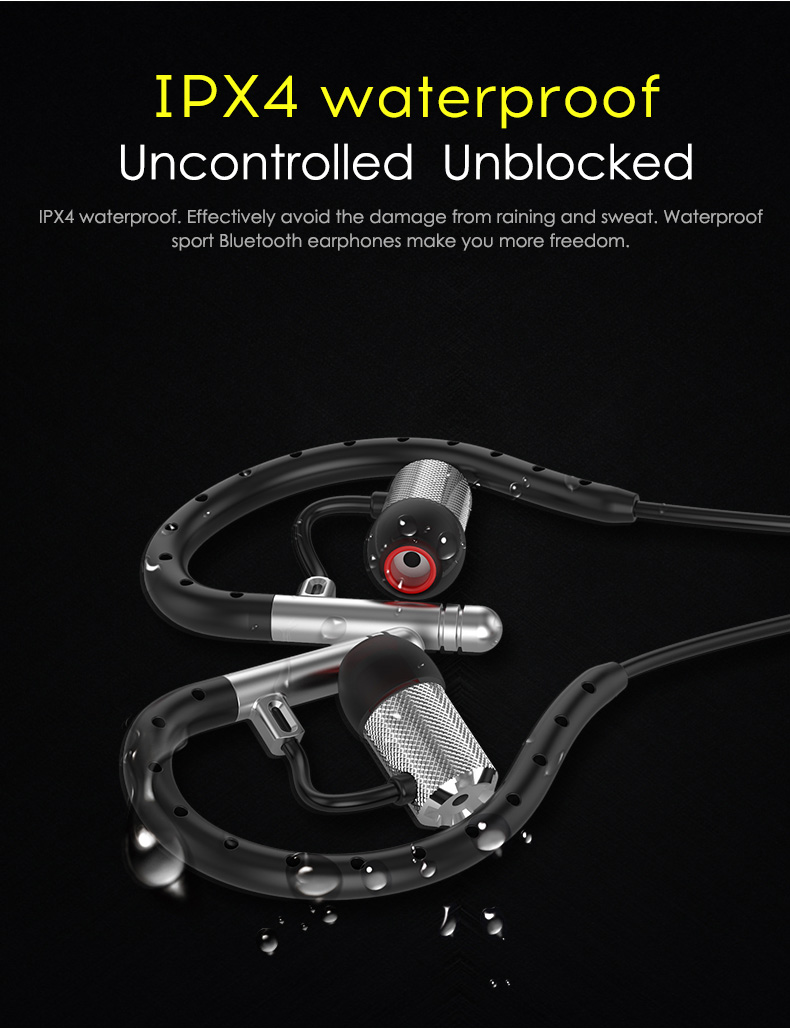 Yuer S503 Wireless Bluetooth Headphones with Mic Noise Reduction Stereo Sound APT-X Earphones - Black