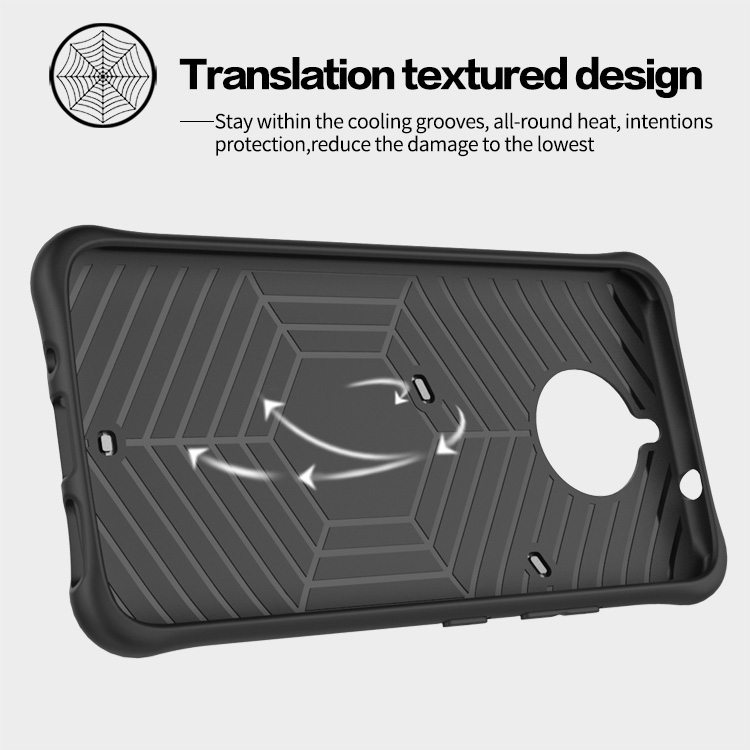 Black Moto G5S Plus Case Armour Series Protective Phone Case 360 Degree Rotating Bracket Stand Cover