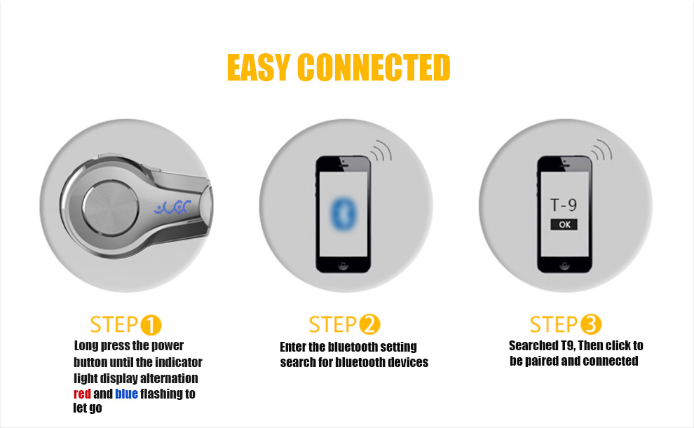 Yuer T9 Single Buiseness Bluetooth Headphone Earbud Noise Reduction Hands-free Music Talking Control - Black