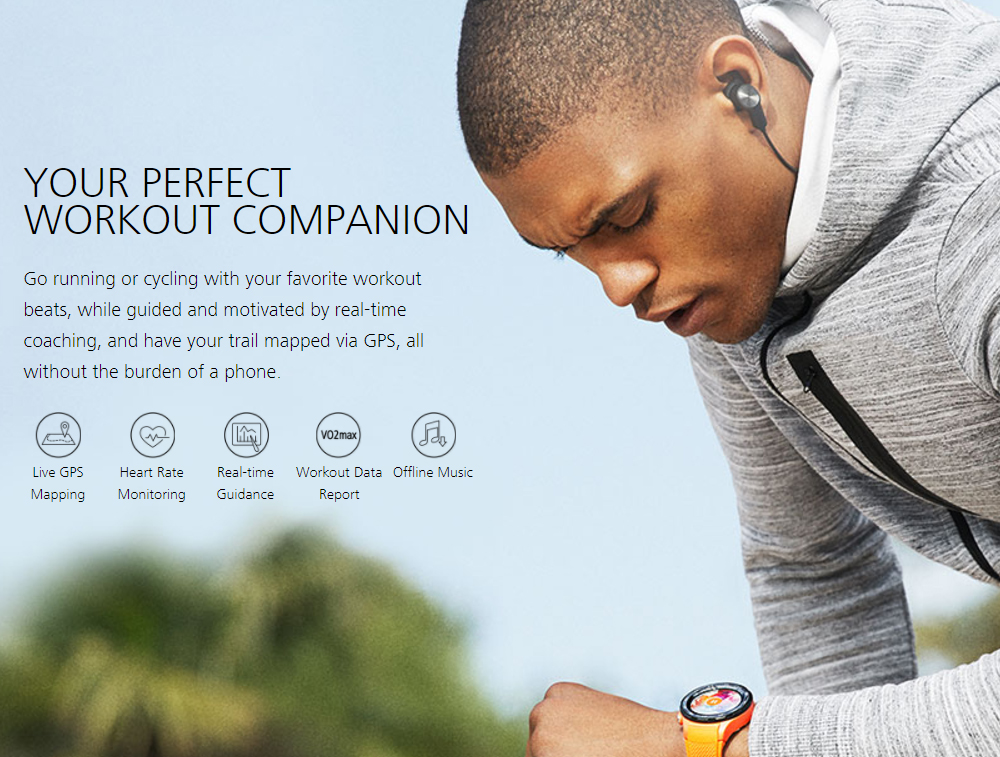 Huawei Watch 2 Smartwatch 1.2" Android Wear 2.0 Qualcomm Snapdragon Bluetooth 4.1 1.1GHz 768MB RAM 4GB ROM WIFI GPS - Black