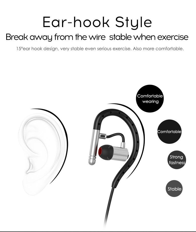 Yuer S503 Wireless Bluetooth Headphones with Mic Noise Reduction Stereo Sound APT-X Earphones - Black