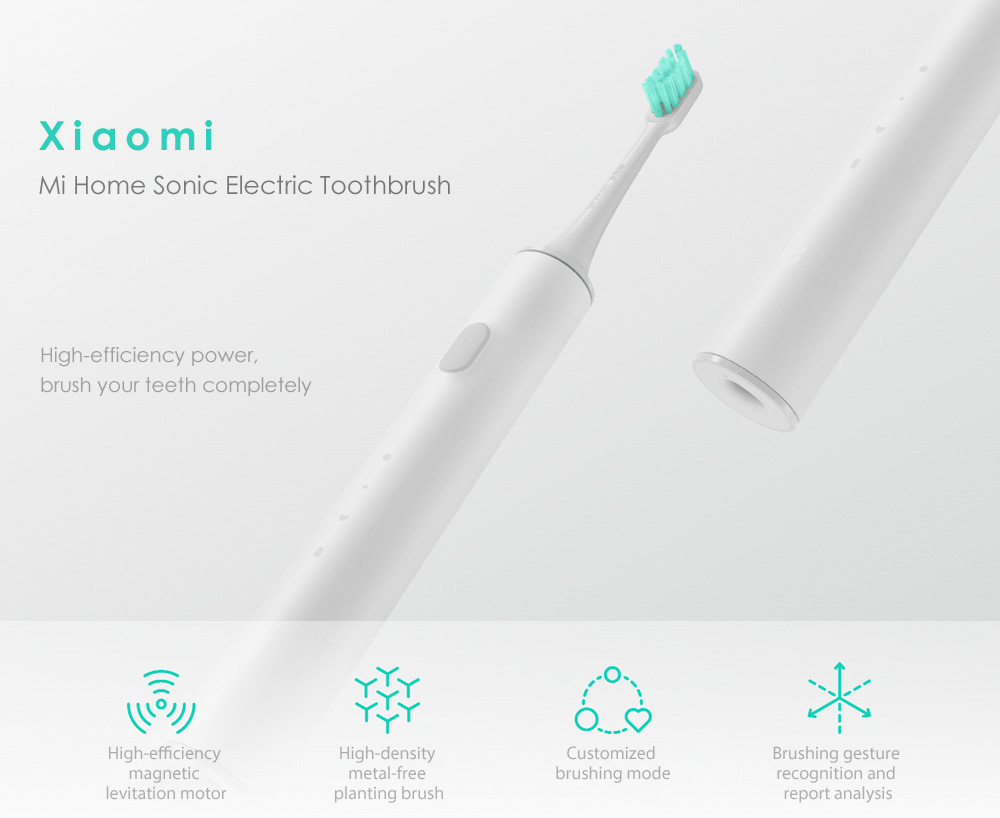 Xiaomi Mi Home Sonic Electric Toothbrush Wireless Charging IPX7 Waterproof Blouetooth with APP Control -White