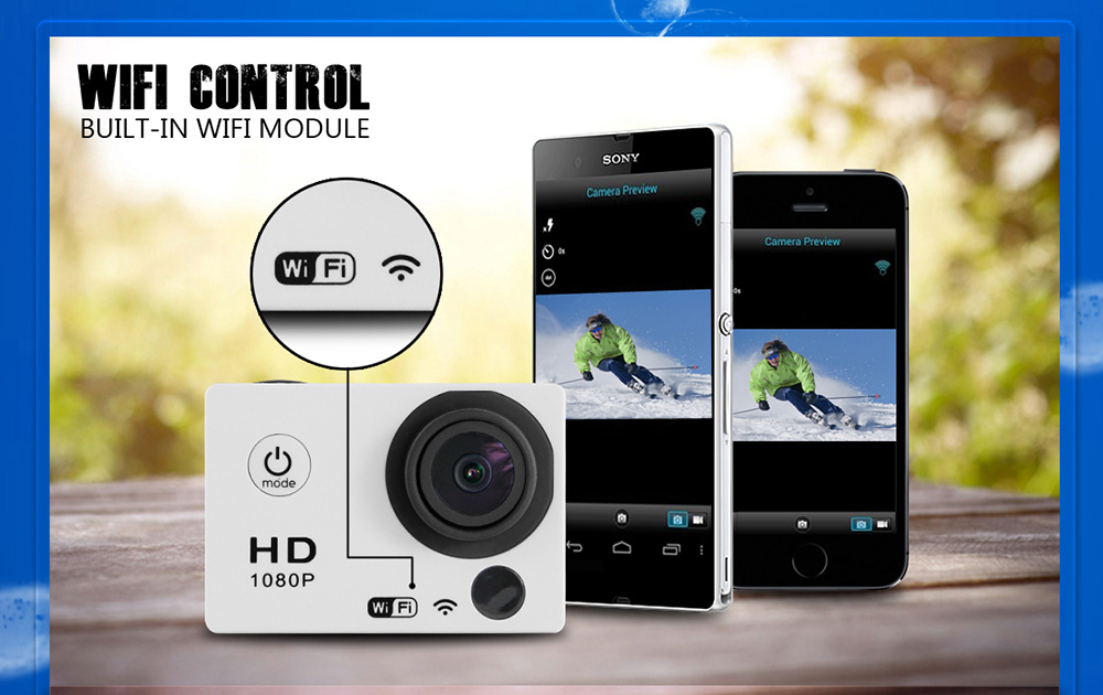 DV300 Wifi Action Camera White