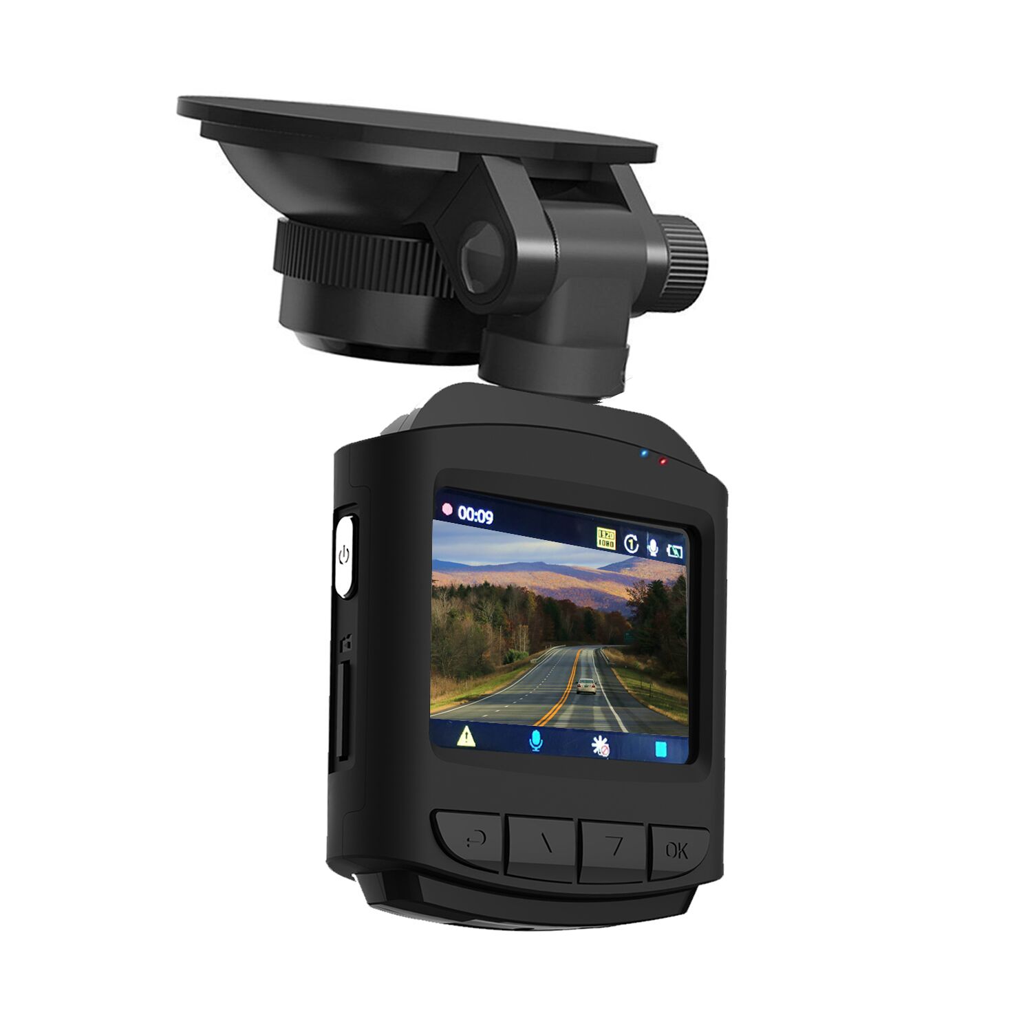 [HK Stock] Vikcam DR60 Car DVR Ambarella A12A25 Sony IMX323 2.0 Inch TFT Dashcam 177 Degree Wide View Angle G-sensor HDR Function 1920*1080 30fps - Black