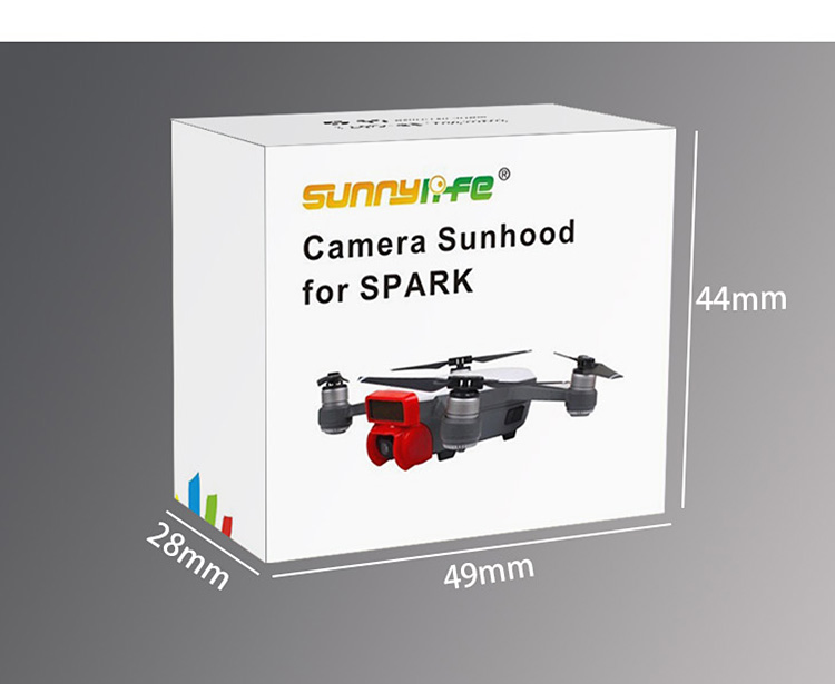 Sunnylife Camera Lens Shade Cover for DJI Spark - Black