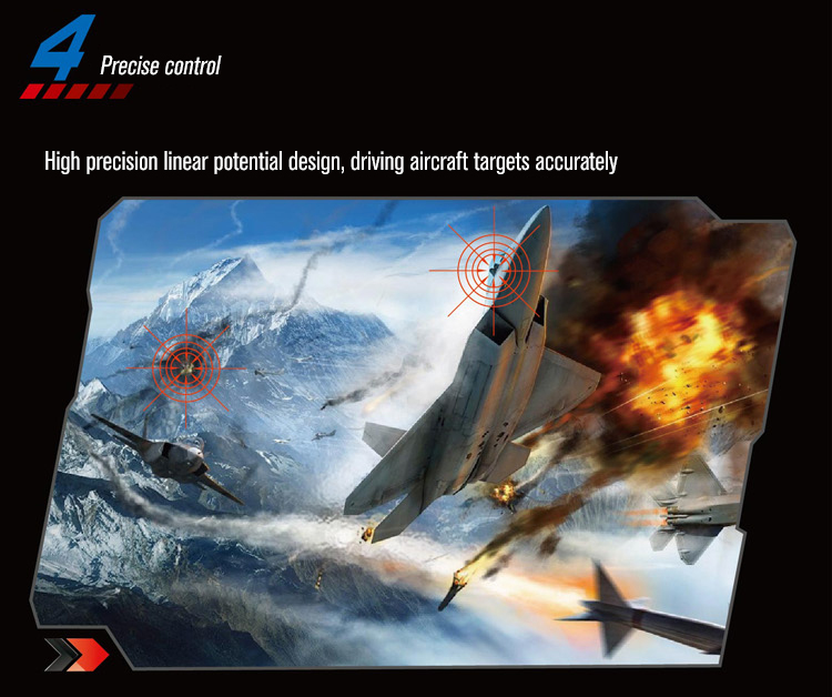 PXN-2119II Flight Game Controller Simulation Game Rocker Dual Motor Vibration - Black