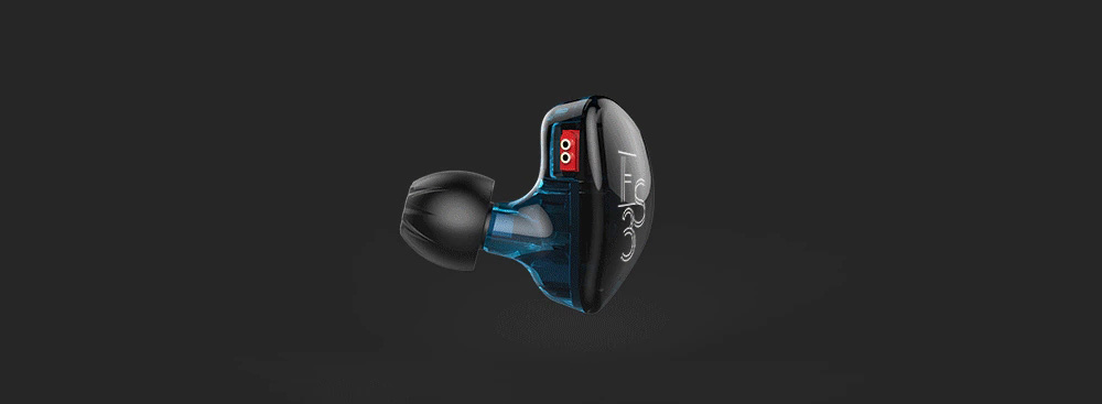 KZ KZ-ES3 In-ear Headphones with Mic Detachable HiFi Earphones - Black
