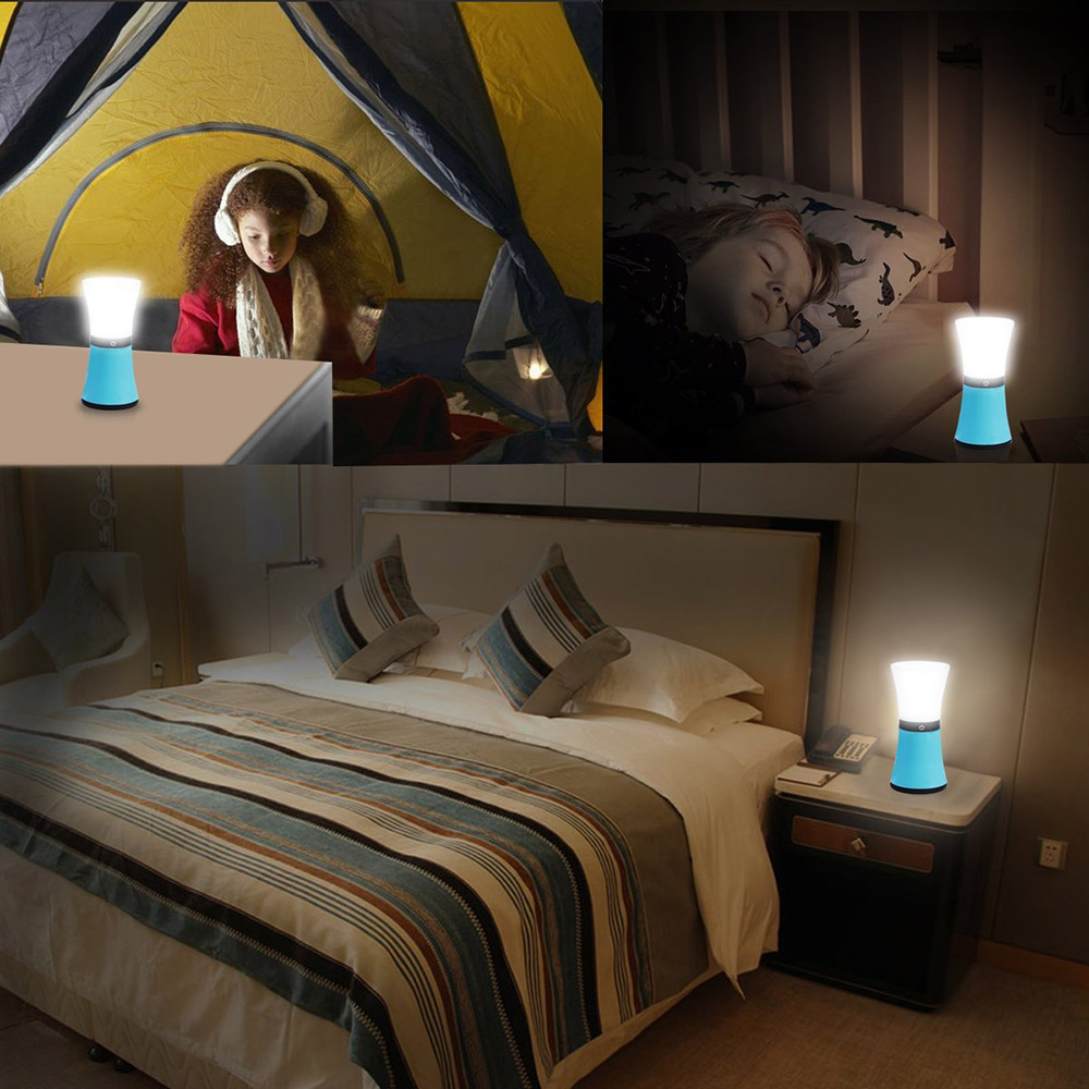 S6 LED Campsite Light Touch Sensor Night Light USB Rechargeable Portable Lamp -White