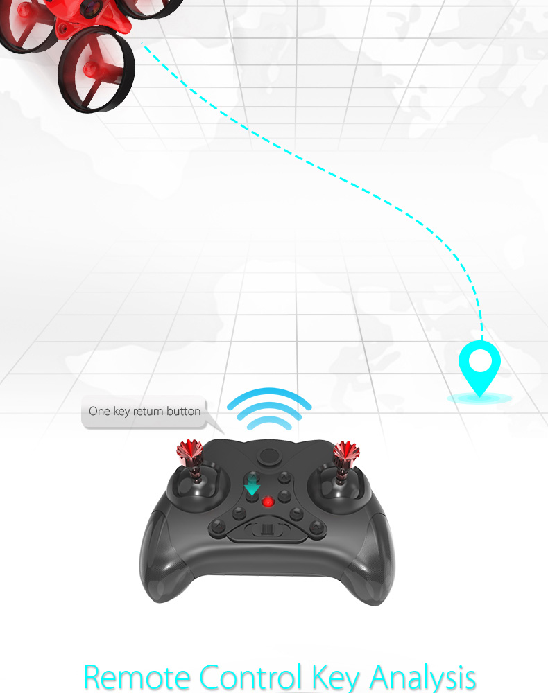 REDPAWZ R011 5.8G 40CH Micro FPV Racing Drone with 1000TVL FOV 120 Degree Wide-angle Camera 3 Inch VR-D1 Goggles - RTF