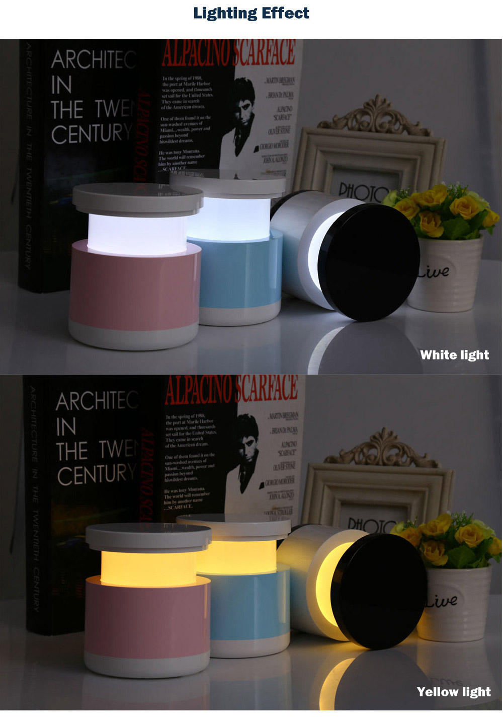 LED Night Light USB Telescopic Lamp Reading Light Decoration Light -Blue