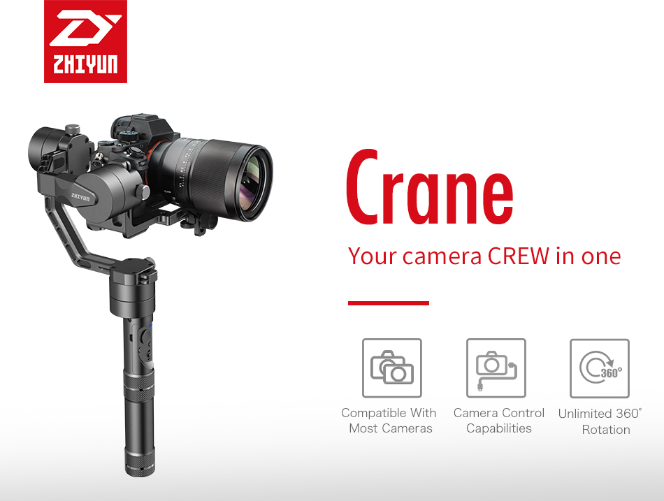 Zhiyun CRANE 3-Axis Handheld Camera Gimbal for Mirrorless DSLR Camera