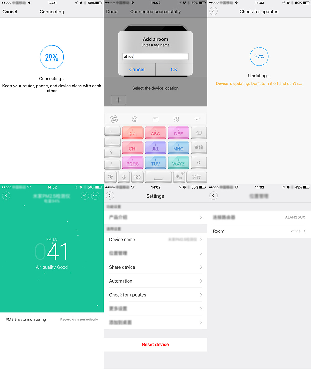 Xiaomi Mijia Smart Air Quality Monitor PM 2.5 Detector OLED Display Portable APP Control Air Quality Tester -Black
