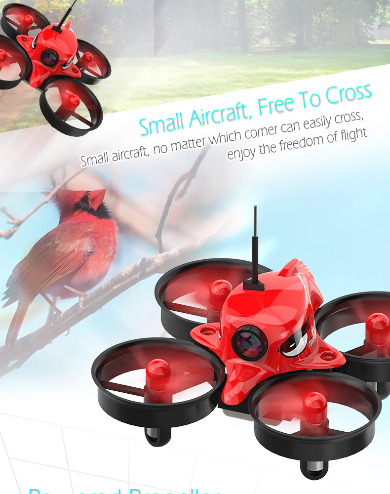 REDPAWZ R011 5.8G 40CH Micro FPV Racing Drone with 1000TVL FOV 120 Degree Wide-angle Camera 3 Inch VR-D1 Goggles - RTF