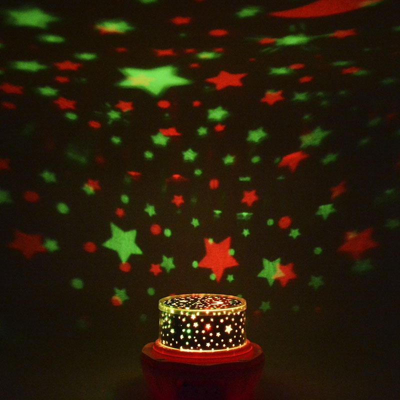 Starry Projection Light USB Chargeable LED Light Night Light -Pink