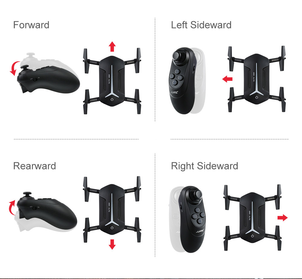 JJRC H37 Mini Baby Elfie WIFI FPV Foldable Drone with HD 720P Camera Beauty Mode Altitude Hold RC Quadcopter RTF - Black
