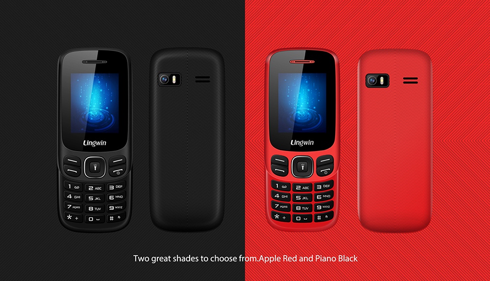 Lingwin N1 1.77 Inch SC6531E GSM Dual SIM + TF Slot Mobile Phone 32MB+32MB MP3 FM Back LED Flashlight - Black