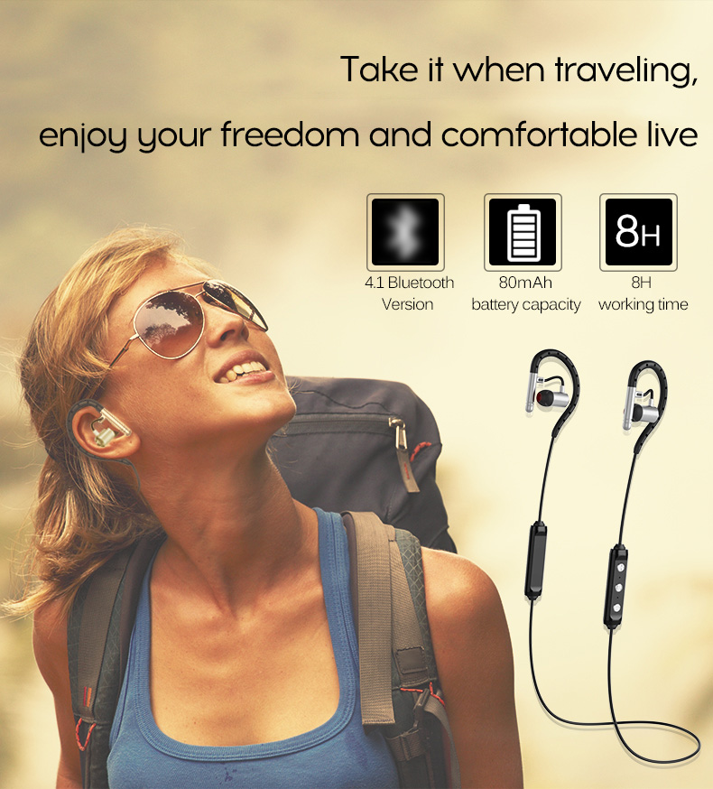 Yuer S503 Wireless Bluetooth Headphones with Mic Noise Reduction Stereo Sound APT-X Earphones - Black