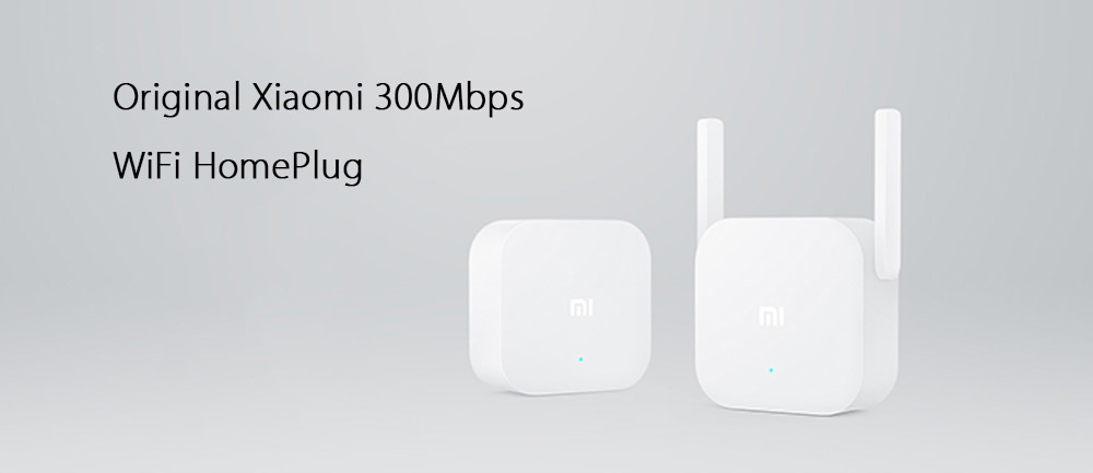 Original Xiaomi 300Mbps 2.4G WiFi Home Plug Wireless Power Line Transmission Plug And Play Ethernet Adapter US Plug - White