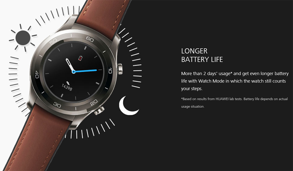 Huawei Watch 2 Smartwatch 1.2" Android Wear 2.0 Qualcomm Snapdragon Bluetooth 4.1 1.1GHz 768MB RAM 4GB ROM WIFI GPS - Black