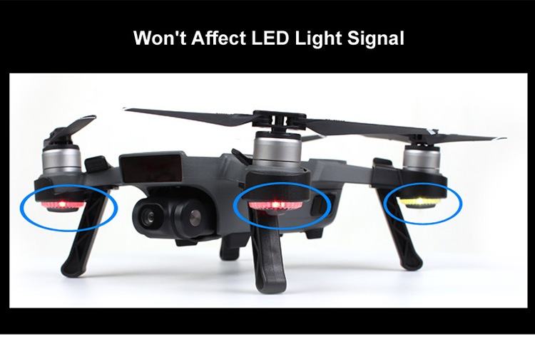 4PCS Landing Gear Stabilizers for DJI Spark - Black