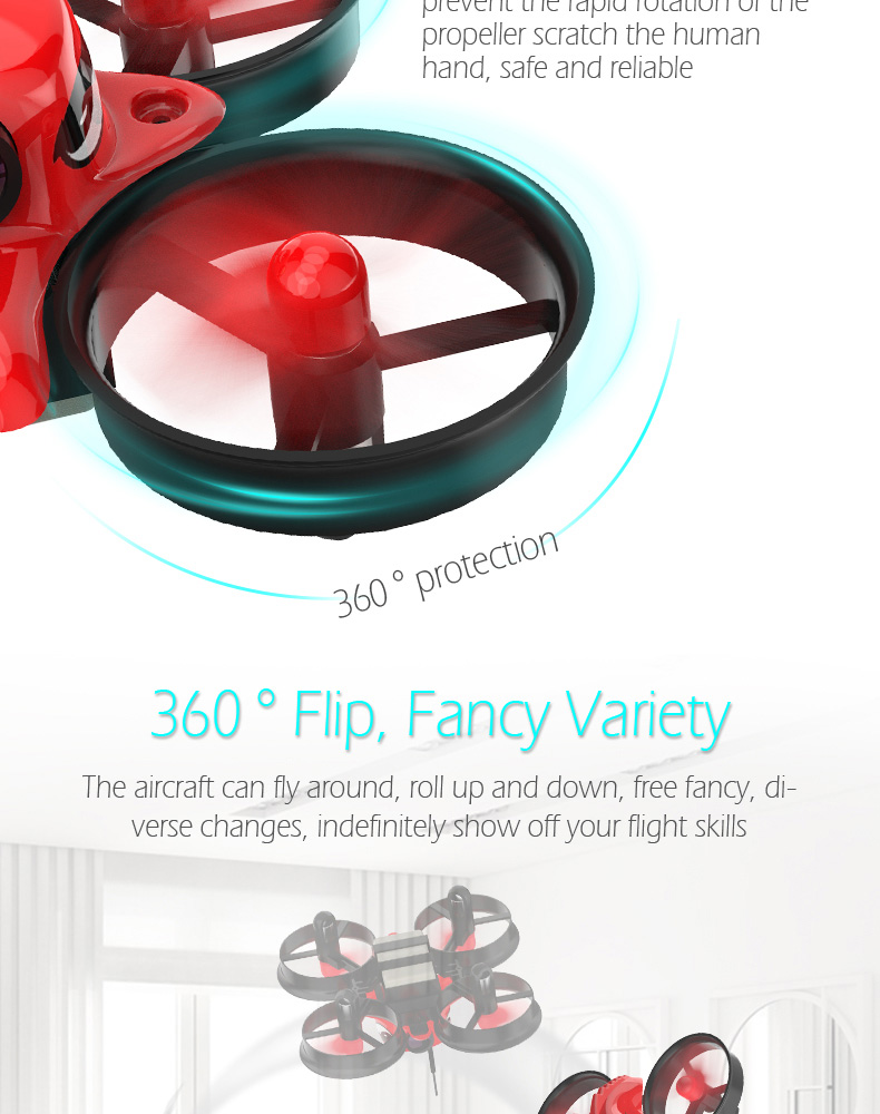 REDPAWZ R011 5.8G 40CH Micro FPV Racing Drone with 1000TVL FOV 120 Degree Wide-angle Camera 3 Inch VR-D1 Goggles - RTF