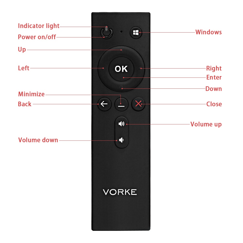 VORKE R1 IR Remote Control for Vorke V1/V1 Plus