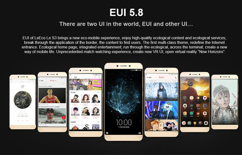 [HK Stock]LeTV LeEco Le S3 X626 5.5 Inch 4G LTE Smartphone Helio X20 Deca Core 4GB RAM 32GB ROM 21.0MP Touch ID - Gold