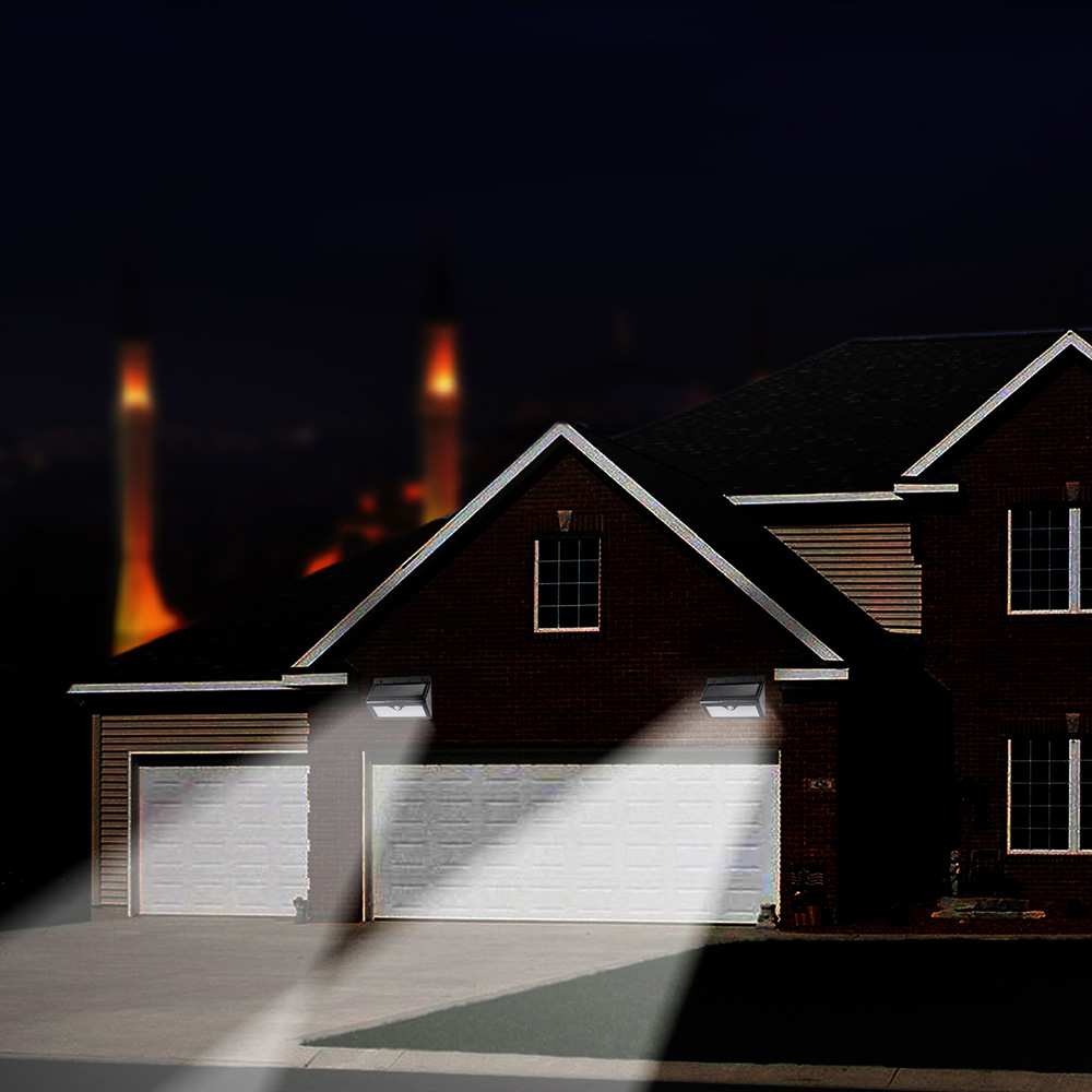 L806B Solar Light IP65 Waterproof Outdoor 46 LED Light Solar Motion Sensor Light -Black