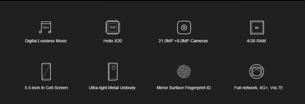 [HK Stock]LeTV LeEco Le S3 X626 5.5 Inch 4G LTE Smartphone Helio X20 Deca Core 4GB RAM 32GB ROM 21.0MP Touch ID - Gold