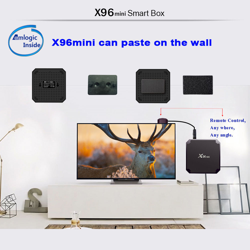 X96MINI Amlogic S905W Android 7.1.2 Quad Core Smart TV BOX MINI PC 4K Media 1+8G 