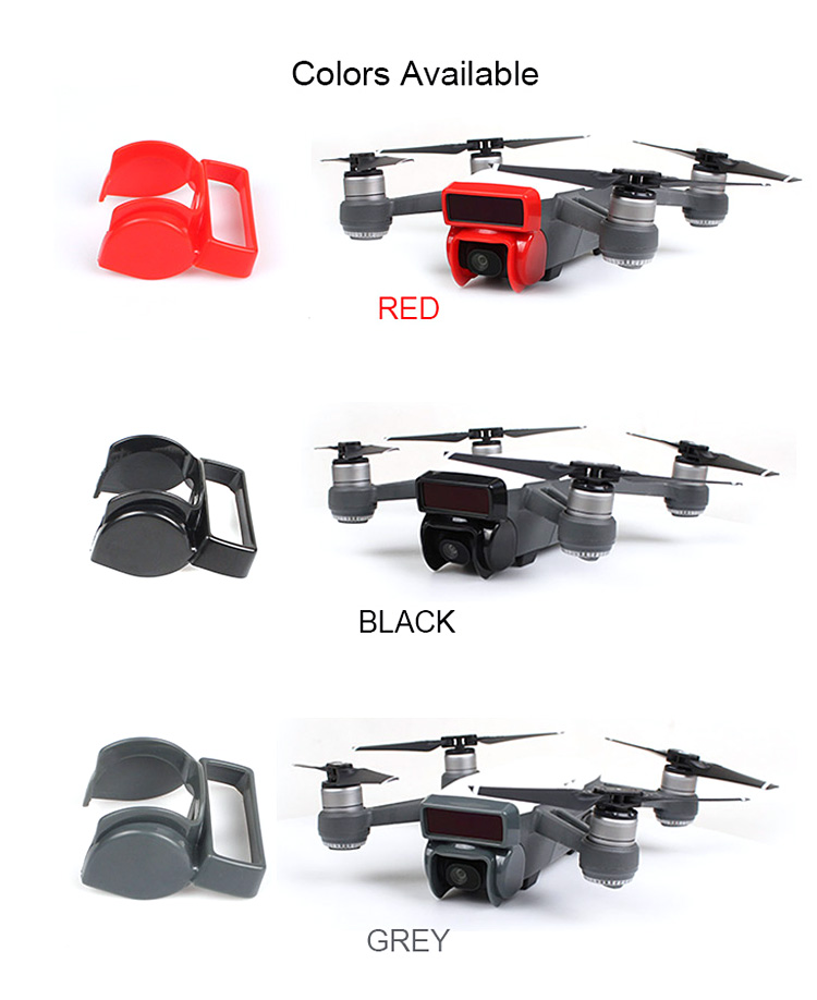 Sunnylife Camera Lens Shade Cover for DJI Spark Black