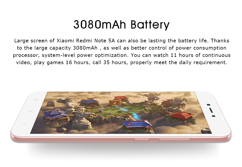 Xiaomi Redmi Note 5A 5.5 Inch  4G LTE Smartphone HD Screen 4GB 64GB 16MP+13MP Cam Snapdragon 435 Octa Core Android 7.1 IR Remote Control VoLTE Touch ID - Gray