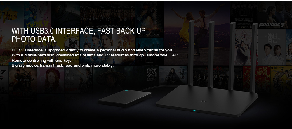 Original Xiaomi Mi WiFi 3G Router EU Plug Smart 4 Antennas 1167Mbps Dual Band 128MB Flash ROM Support iOS Android APP - White