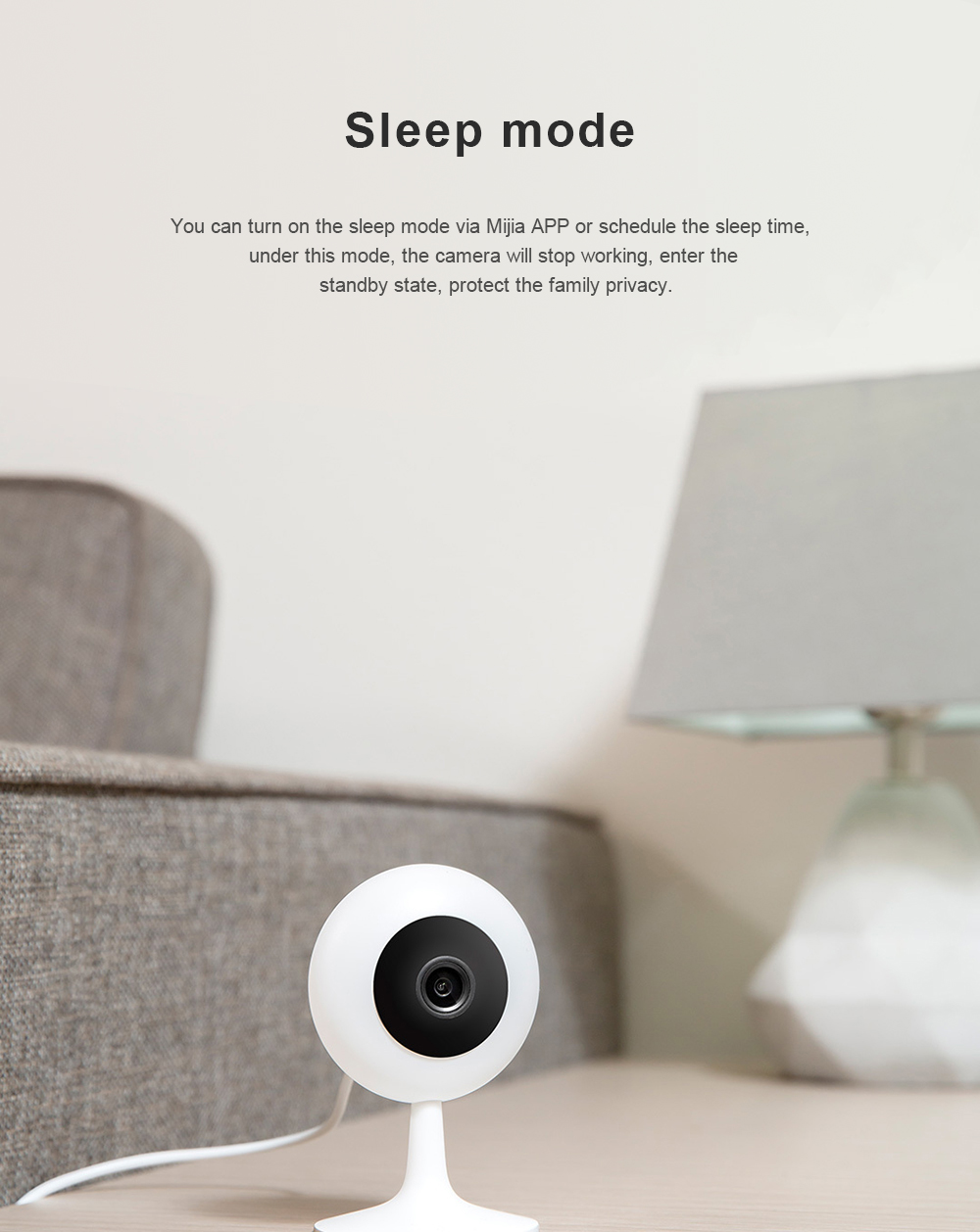 Xiaomi Chuangmi Smart 720P WiFi IP Camera 120 Degree Night Vision Two-way Audio Motion Detection -White