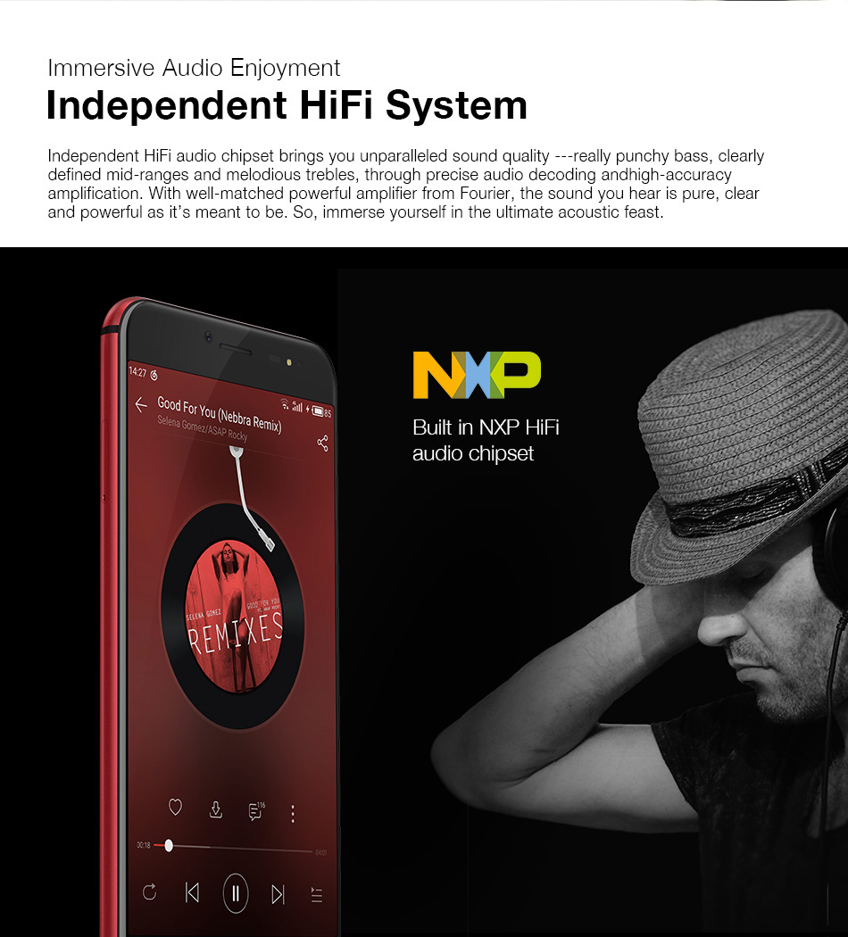 [HK Stock][Global Version]Ulefone T1 5.5 Inch 4G LTE Smartphone Helio P25 Octa Core 2.6Ghz  6GB 64GB 16.0MP Dual Rear Cam Android 7.0 Type-C NXP HiFi Audio - Black