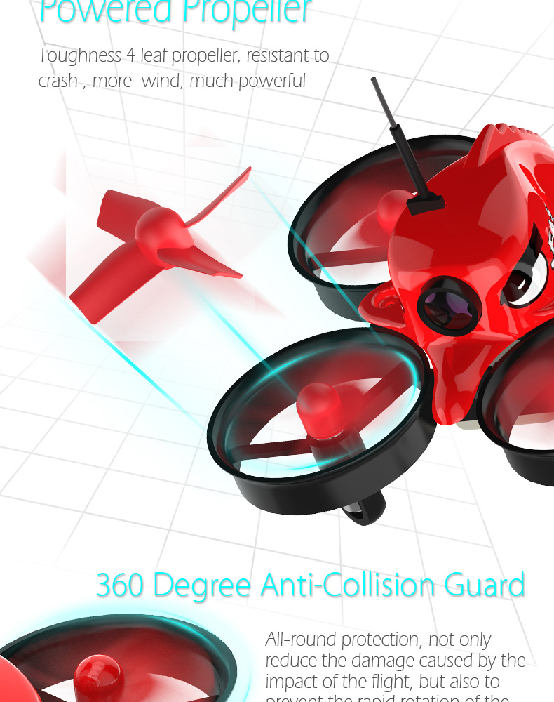REDPAWZ R011 5.8G 40CH Micro FPV Racing Drone with 1000TVL FOV 120 Degree Wide-angle Camera 3 Inch VR-D1 Goggles - RTF