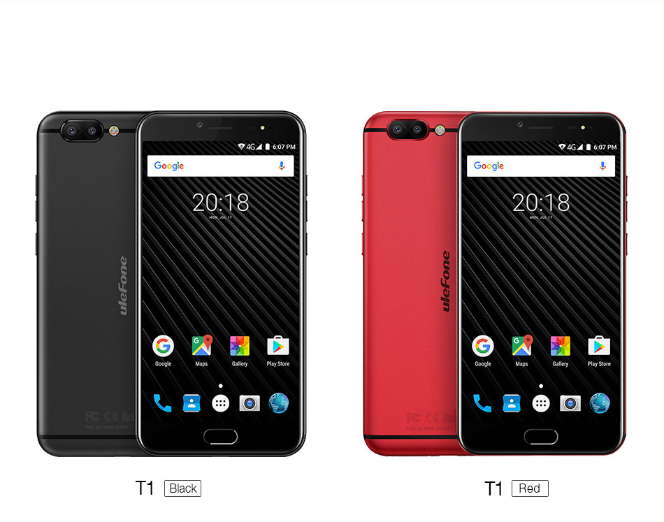 [HK Stock][Global Version]Ulefone T1 5.5 Inch 4G LTE Smartphone Helio P25 Octa Core 2.6Ghz  6GB 64GB 16.0MP Dual Rear Cam Android 7.0 Type-C NXP HiFi Audio - Black