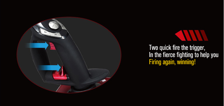 PXN-2119II Flight Game Controller Simulation Game Rocker Dual Motor Vibration - Black