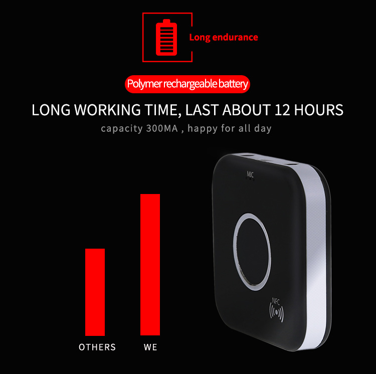 B7 Bluetooth Audio Receiver Hands-free Call NFC Noise Reduction - Black