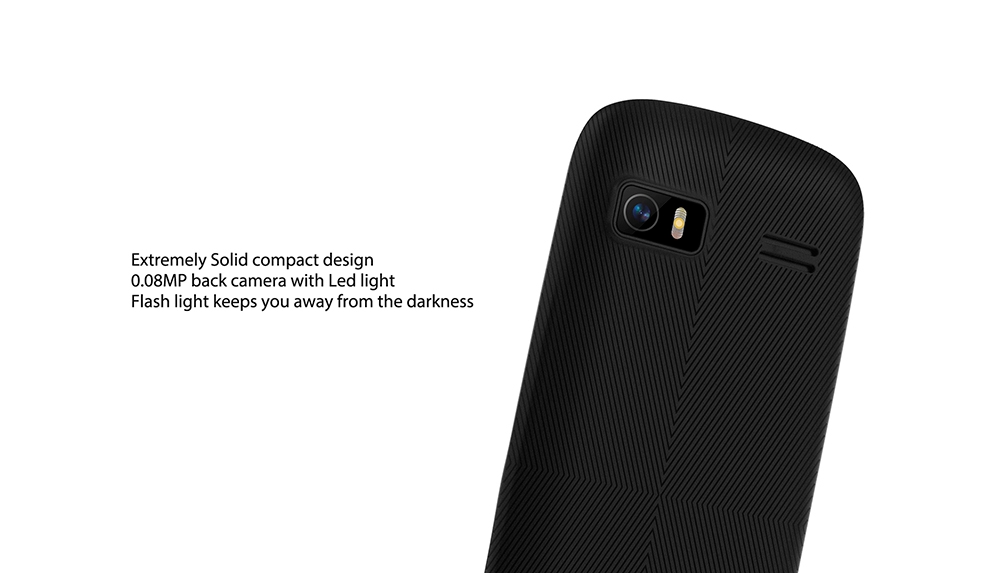 Lingwin N1 1.77 Inch SC6531E GSM Dual SIM + TF Slot Mobile Phone 32MB+32MB MP3 FM Back LED Flashlight - Black