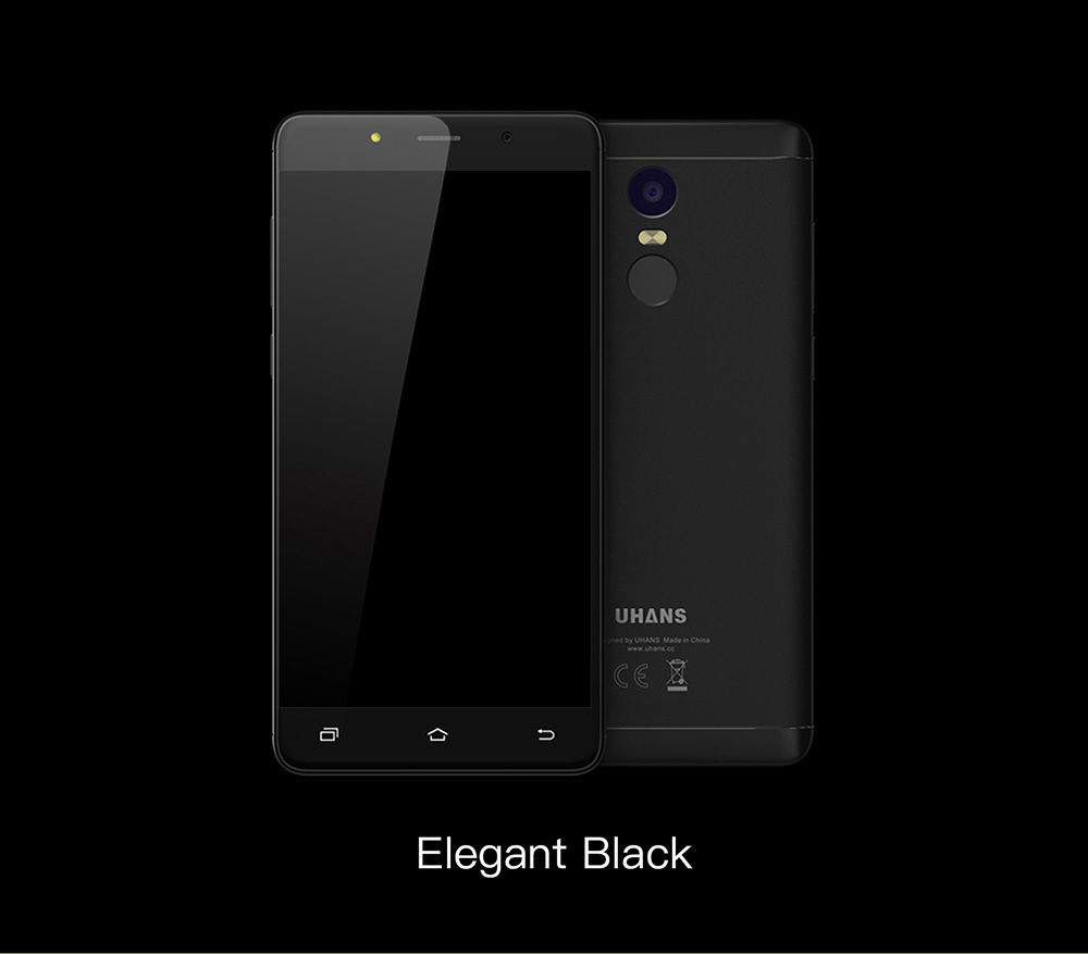 UHANS Note 4 5.5 Inch Smartphone HD Screen 3GB RAM 32GB ROM 13.0MP Cam MT6737 Quad Core Android 7.0 Touch ID 4000mAh - Gold